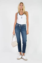 Load image into Gallery viewer, Le Temps asymmetrical button ankle jeans
