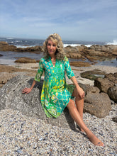 Load image into Gallery viewer, Green print dress
