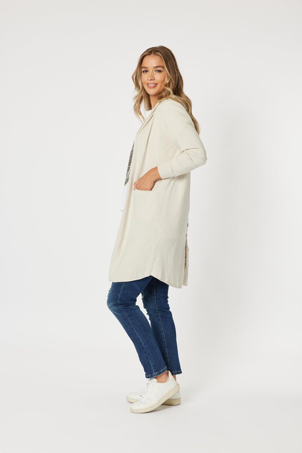 Threadz stone cardigan
