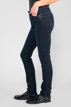 Load image into Gallery viewer, Le Temps blue/black straight leg jeans
