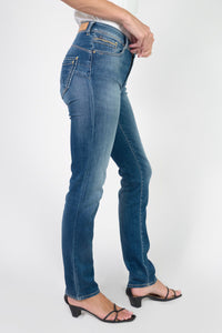 Le Temps medium blue straight leg jeans
