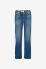 Load image into Gallery viewer, Le Temps medium blue straight leg jeans
