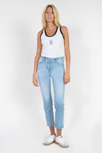 Load image into Gallery viewer, Le Temps asymmetrical button ankle jeans
