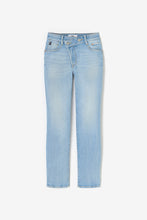 Load image into Gallery viewer, Le Temps asymmetrical button ankle jeans
