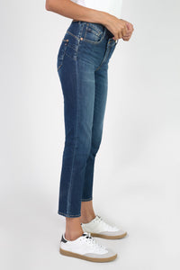 Le Temps asymmetrical button ankle jeans