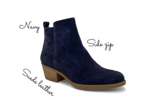 Rio navy leather boot
