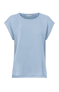 Yaya blue satin front top