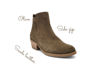 Rio olive leather boot