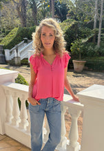 Load image into Gallery viewer, Le Temps blue ankle flared jeans
