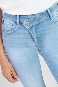 Le Temps asymmetrical button ankle jeans