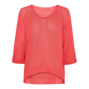 Marta coral summer knit