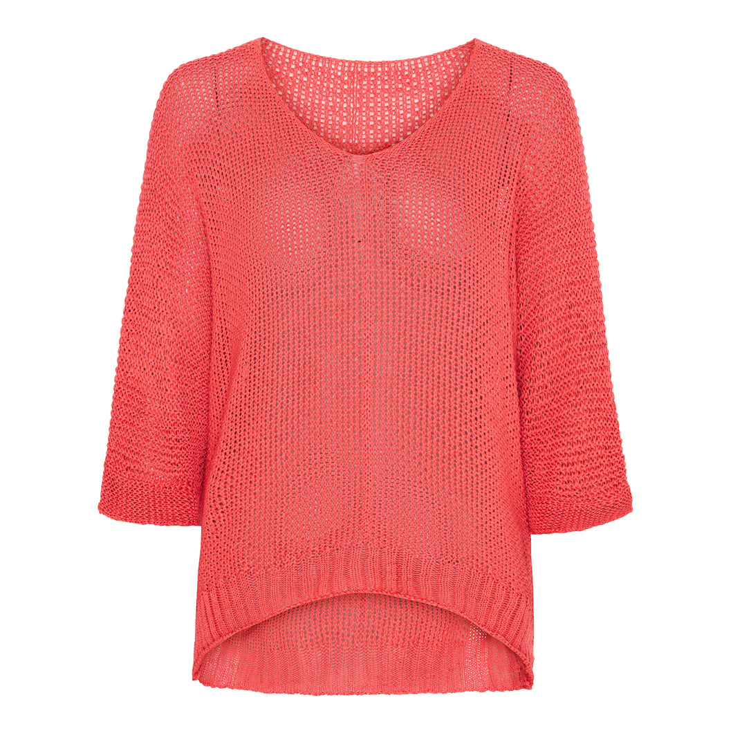 Marta coral summer knit
