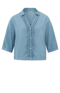 Yaya denim blouse
