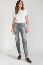 Load image into Gallery viewer, Le Temps grey button jeans
