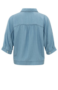 Yaya denim blouse