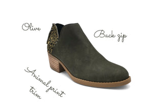 Yara olive leather boot