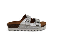 Load image into Gallery viewer, Silver leather sandals
