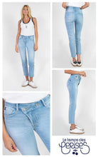 Load image into Gallery viewer, Le Temps asymmetrical button ankle jeans
