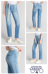 Le Temps blue ankle flared jeans