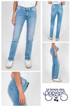Load image into Gallery viewer, Le Temps light blue straight leg jeans
