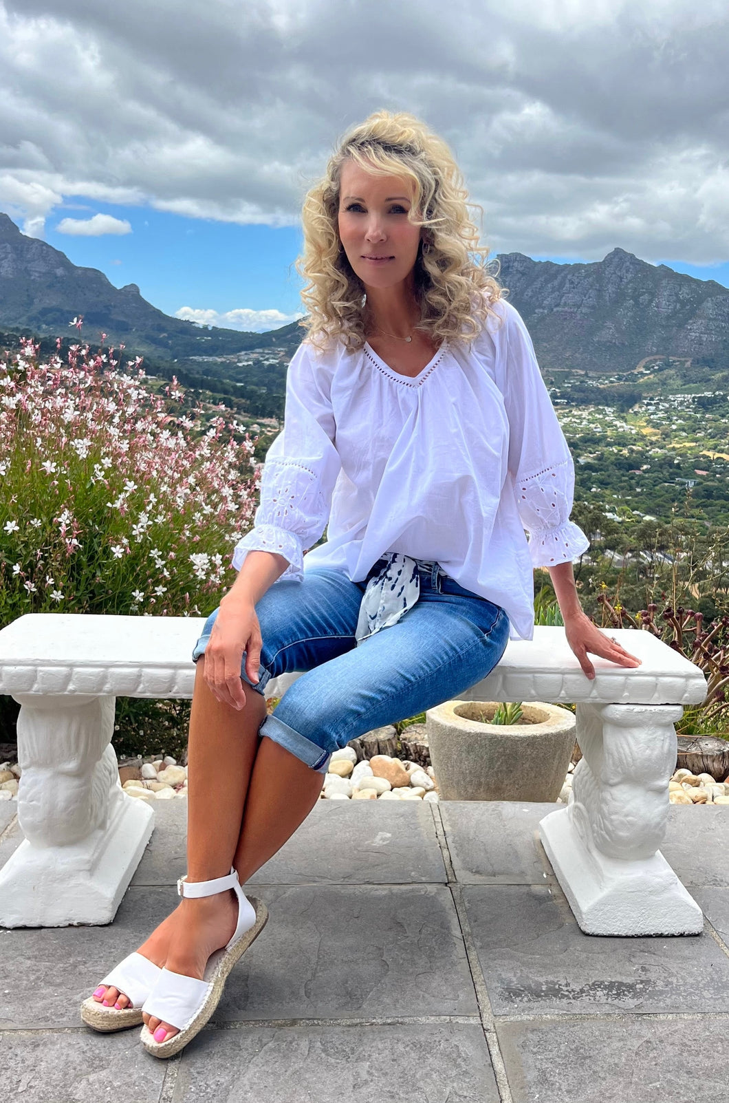 White cotton blouse