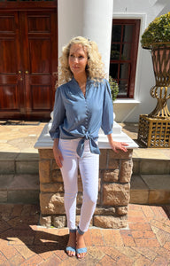 Le Temps skinny white jeans