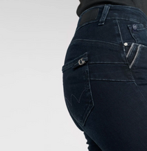 Load image into Gallery viewer, Le Temps blue/black straight leg jeans
