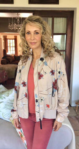 Yaya beige floral print jacket