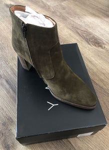 Yaya khaki suede leather boots