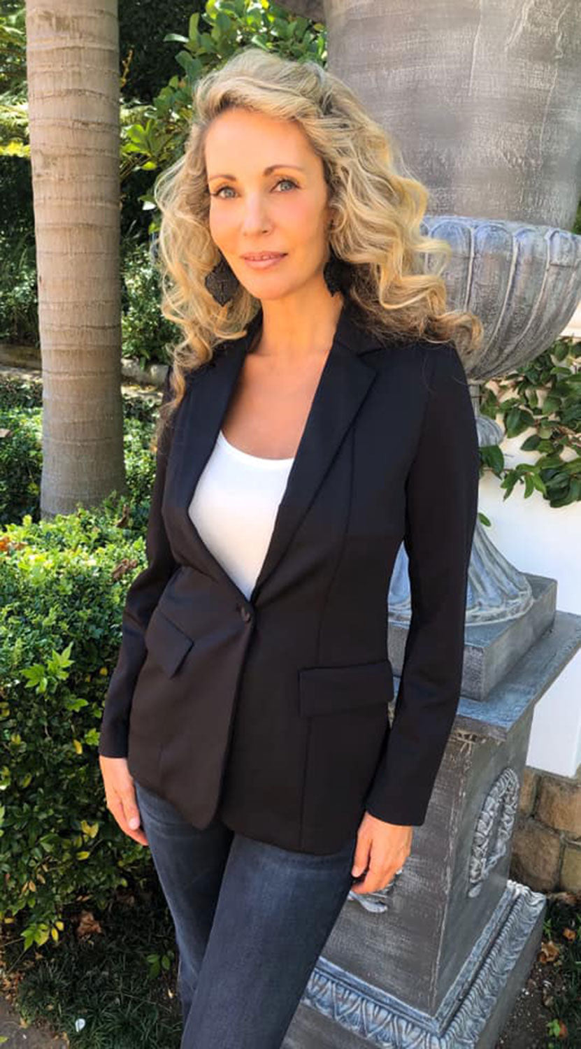 Yaya black stretch blazer