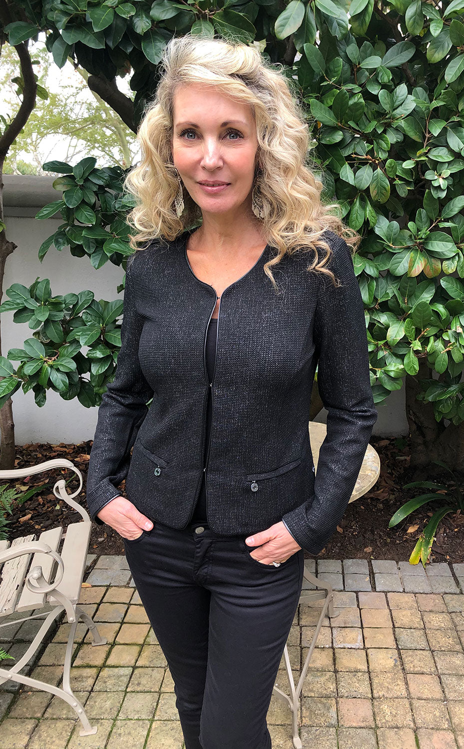 Le Temps black lurex jacket