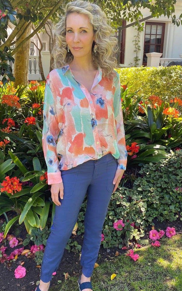 Bon bon navy zip pants