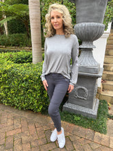Load image into Gallery viewer, Bon bon charcoal zip pants
