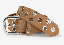 Load image into Gallery viewer, Le Temps tan suede leather belt

