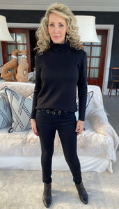 Zizi's black shimmer poloneck