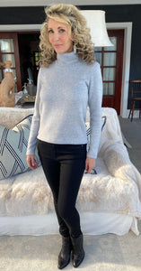 Zizi's grey shimmer poloneck