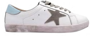 White and grey star sneakers
