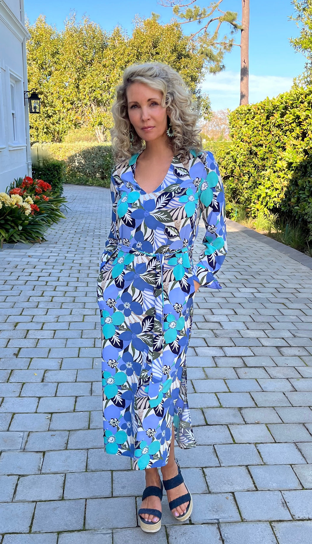 Zizi’s long satin feel dress